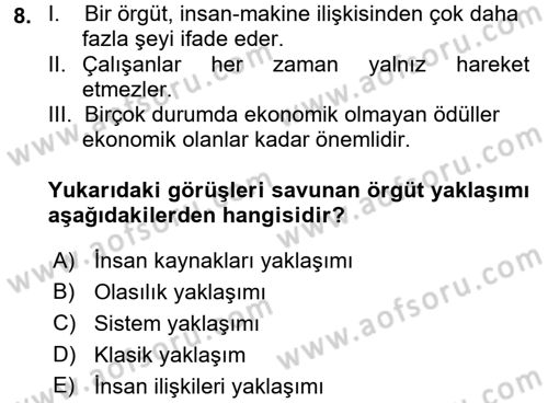 İletişim Bilgisi Dersi 2017 - 2018 Yılı (Final) Dönem Sonu Sınav Soruları 8. Soru