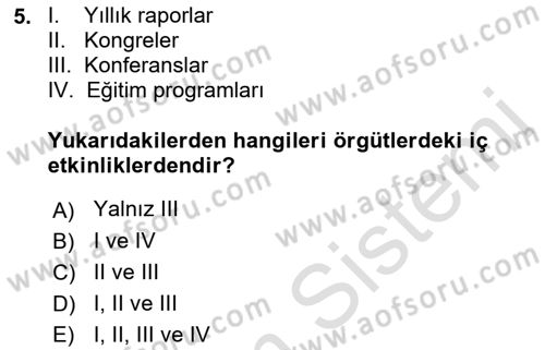 İletişim Bilgisi Dersi 2018 - 2019 Yılı 3 Ders Sınav Soruları 5. Soru