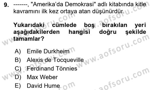 İletişim Bilgisi Dersi 2018 - 2019 Yılı 3 Ders Sınav Soruları 9. Soru