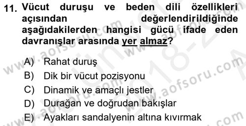 İletişim Bilgisi Dersi Ara Sınavı Deneme Sınav Soruları 11. Soru