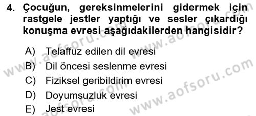 İletişim Bilgisi Dersi Ara Sınavı Deneme Sınav Soruları 4. Soru