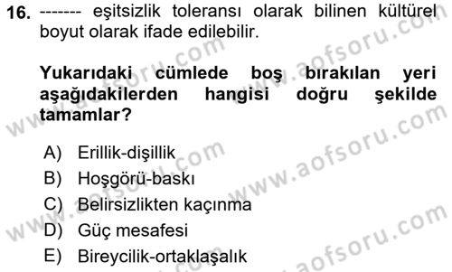 İletişim Bilgisi Dersi 2018 - 2019 Yılı (Final) Dönem Sonu Sınav Soruları 16. Soru