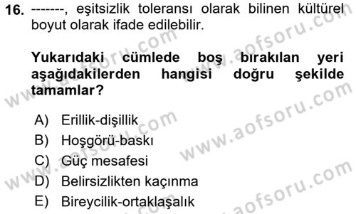 İletişim Bilgisi Dersi 2018 - 2019 Yılı Yaz Okulu Sınav Soruları 16. Soru