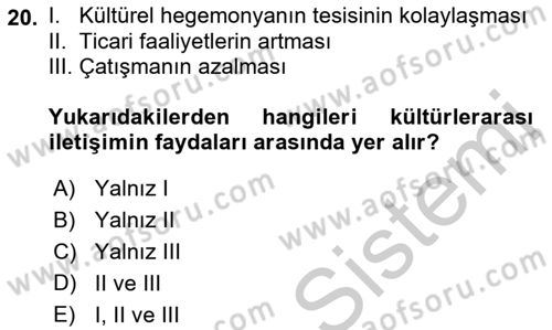 İletişim Bilgisi Dersi 2018 - 2019 Yılı Yaz Okulu Sınav Soruları 20. Soru