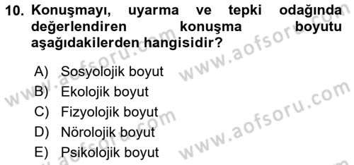 İletişim Bilgisi Dersi Ara Sınavı Deneme Sınav Soruları 10. Soru