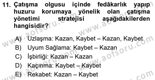 İletişim Bilgisi Dersi Ara Sınavı Deneme Sınav Soruları 11. Soru