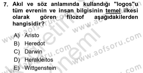 İletişim Bilgisi Dersi Ara Sınavı Deneme Sınav Soruları 7. Soru