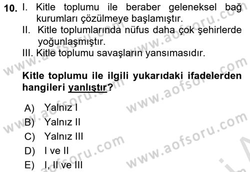 İletişim Bilgisi Dersi 2019 - 2020 Yılı (Final) Dönem Sonu Sınav Soruları 10. Soru