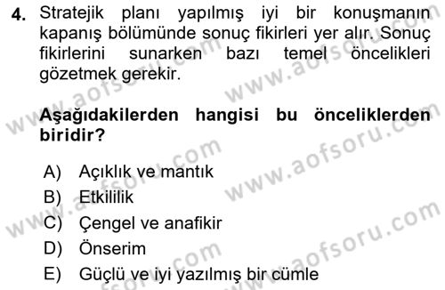 İletişim Bilgisi Dersi 2020 - 2021 Yılı Yaz Okulu Sınav Soruları 4. Soru
