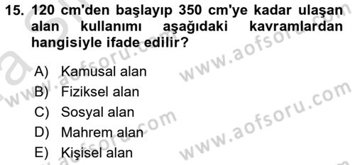 İletişim Bilgisi Dersi 2021 - 2022 Yılı (Vize) Ara Sınav Soruları 15. Soru