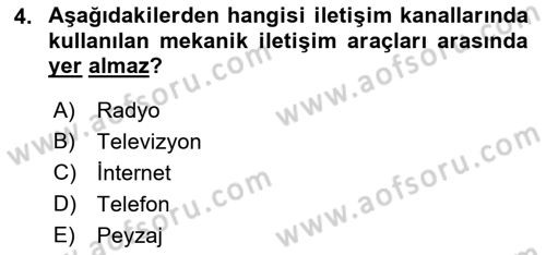 İletişim Bilgisi Dersi 2021 - 2022 Yılı (Vize) Ara Sınavı 4. Soru