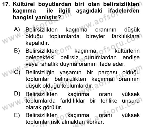 İletişim Bilgisi Dersi 2021 - 2022 Yılı (Final) Dönem Sonu Sınavı 17. Soru