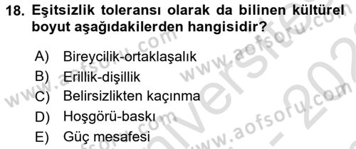 İletişim Bilgisi Dersi 2021 - 2022 Yılı (Final) Dönem Sonu Sınavı 18. Soru