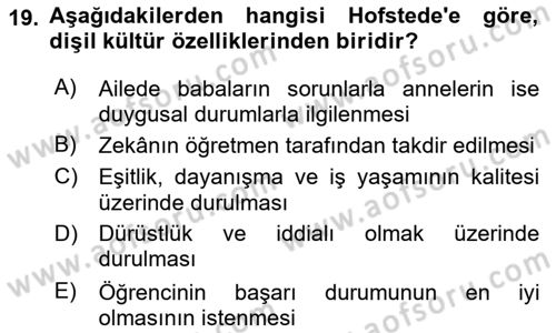 İletişim Bilgisi Dersi 2021 - 2022 Yılı Yaz Okulu Sınav Soruları 19. Soru