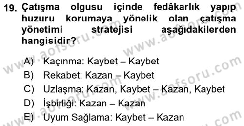 İletişim Bilgisi Dersi Ara Sınavı Deneme Sınav Soruları 19. Soru