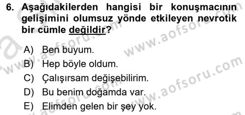 İletişim Bilgisi Dersi Ara Sınavı Deneme Sınav Soruları 6. Soru