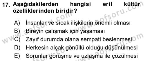 İletişim Bilgisi Dersi 2022 - 2023 Yılı (Final) Dönem Sonu Sınav Soruları 17. Soru