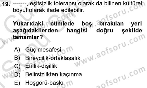 İletişim Bilgisi Dersi 2022 - 2023 Yılı (Final) Dönem Sonu Sınav Soruları 19. Soru