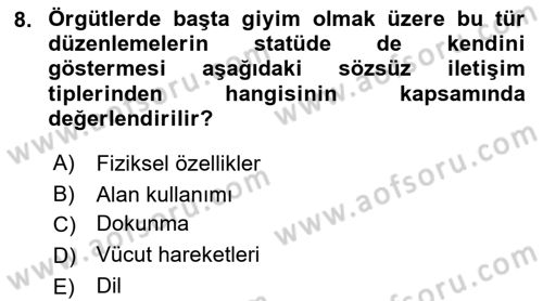 İletişim Bilgisi Dersi 2022 - 2023 Yılı (Final) Dönem Sonu Sınav Soruları 8. Soru