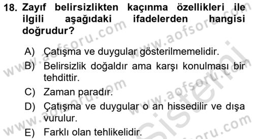 İletişim Bilgisi Dersi 2022 - 2023 Yılı Yaz Okulu Sınavı 18. Soru