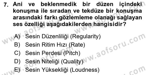 İletişim Bilgisi Dersi 2022 - 2023 Yılı Yaz Okulu Sınav Soruları 7. Soru