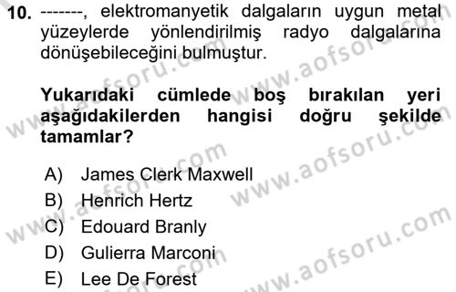 İletişim Bilgisi Dersi 2023 - 2024 Yılı (Final) Dönem Sonu Sınav Soruları 10. Soru