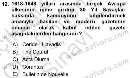 İletişim Bilgisi Dersi 2023 - 2024 Yılı (Final) Dönem Sonu Sınav Soruları 12. Soru