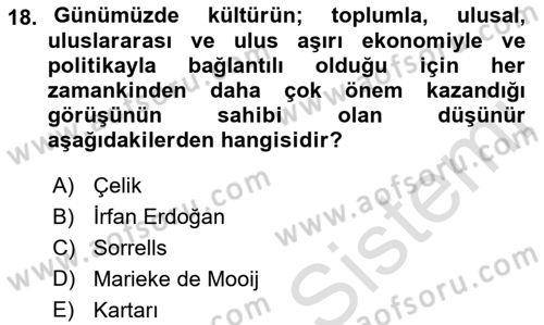 İletişim Bilgisi Dersi 2023 - 2024 Yılı (Final) Dönem Sonu Sınavı 18. Soru