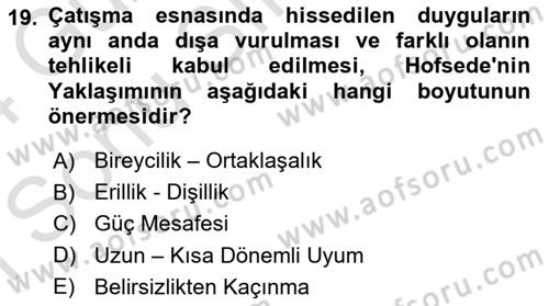 İletişim Bilgisi Dersi 2023 - 2024 Yılı (Final) Dönem Sonu Sınav Soruları 19. Soru