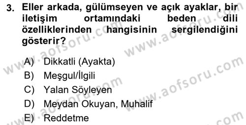 İletişim Bilgisi Dersi 2023 - 2024 Yılı (Final) Dönem Sonu Sınav Soruları 3. Soru