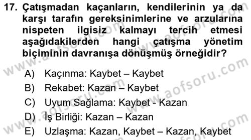 İletişim Bilgisi Dersi 2024 - 2025 Yılı (Vize) Ara Sınav Soruları 17. Soru