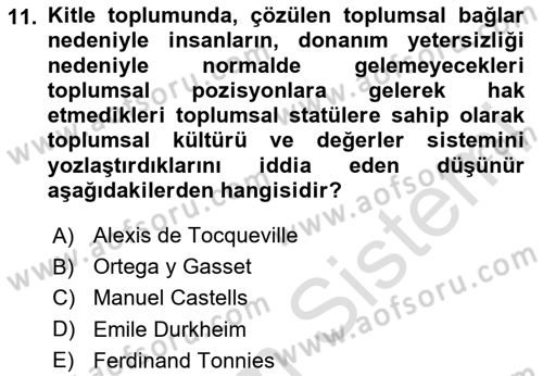 İletişim Bilgisi Dersi 2024 - 2025 Yılı (Final) Dönem Sonu Sınav Soruları 11. Soru
