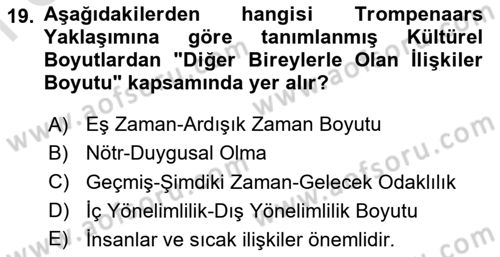 İletişim Bilgisi Dersi 2024 - 2025 Yılı (Final) Dönem Sonu Sınav Soruları 19. Soru