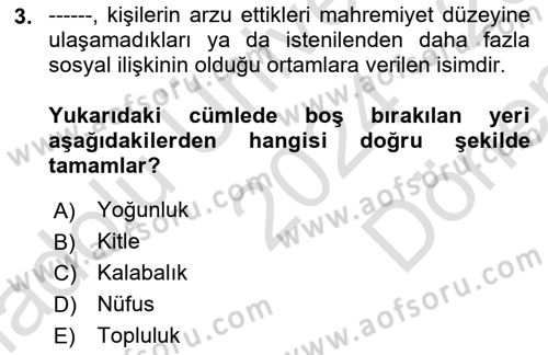 İletişim Bilgisi Dersi 2024 - 2025 Yılı (Final) Dönem Sonu Sınav Soruları 3. Soru