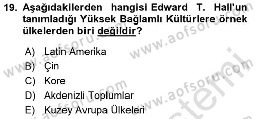 İletişim Bilgisi Dersi 2024 - 2025 Yılı Yaz Okulu Sınav Soruları 19. Soru
