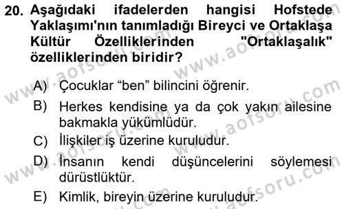 İletişim Bilgisi Dersi 2024 - 2025 Yılı Yaz Okulu Sınav Soruları 20. Soru
