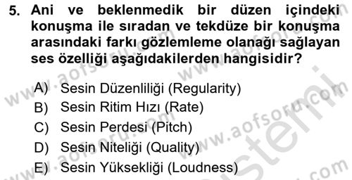 İletişim Bilgisi Dersi 2024 - 2025 Yılı Yaz Okulu Sınav Soruları 5. Soru