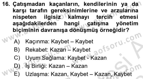 İletişim Bilgisi Dersi 2025 - 2026 Yılı (Vize) Ara Sınav Soruları 16. Soru