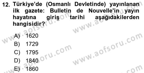 İletişim Bilgisi Dersi 2025 - 2026 Yılı Yaz Okulu Sınav Soruları 12. Soru