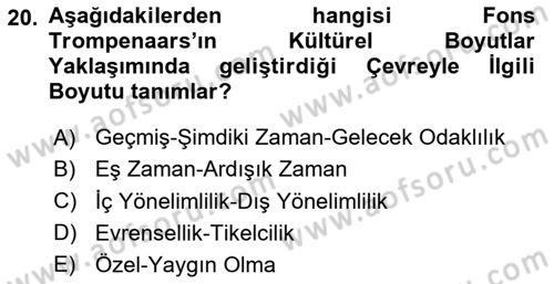 İletişim Bilgisi Dersi 2025 - 2026 Yılı Yaz Okulu Sınav Soruları 20. Soru