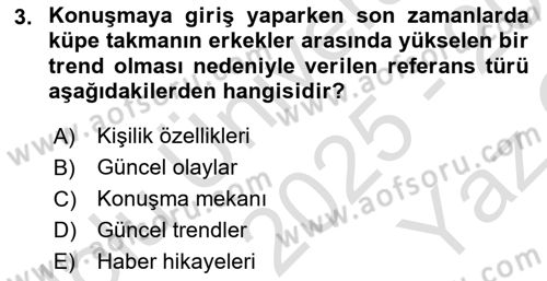 İletişim Bilgisi Dersi 2025 - 2026 Yılı Yaz Okulu Sınav Soruları 3. Soru