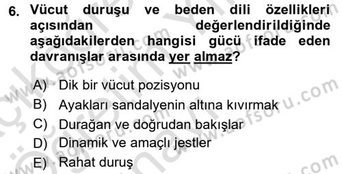 İletişim Bilgisi Dersi 2025 - 2026 Yılı Yaz Okulu Sınav Soruları 6. Soru