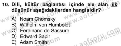 Sözlü ve Sözsüz İletişim Dersi 2012 - 2013 Yılı (Vize) Ara Sınav Soruları 10. Soru