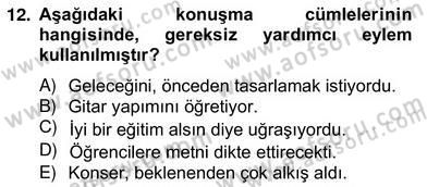 Sözlü ve Sözsüz İletişim Dersi Ara Sınavı Deneme Sınav Soruları 12. Soru
