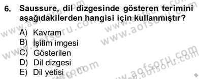 Sözlü ve Sözsüz İletişim Dersi 2012 - 2013 Yılı (Vize) Ara Sınav Soruları 6. Soru