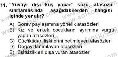 Sözlü ve Sözsüz İletişim Dersi 2012 - 2013 Yılı (Final) Dönem Sonu Sınav Soruları 11. Soru