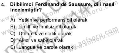 Sözlü ve Sözsüz İletişim Dersi 2013 - 2014 Yılı (Vize) Ara Sınav Soruları 4. Soru