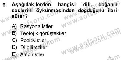 Sözlü ve Sözsüz İletişim Dersi Ara Sınavı Deneme Sınav Soruları 6. Soru