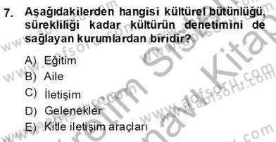 Sözlü ve Sözsüz İletişim Dersi 2013 - 2014 Yılı (Final) Dönem Sonu Sınav Soruları 7. Soru