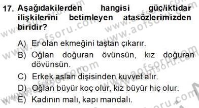 Sözlü ve Sözsüz İletişim Dersi Ara Sınavı Deneme Sınav Soruları 17. Soru